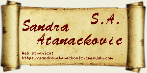 Sandra Atanacković vizit kartica